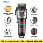 VGR V-699 Cord and Cordless Hair Clipper Adjustment Trimmer for Men in Bangladesh (2)