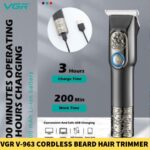 VGR V-963 Cordless Beard Hair Trimmer for Men in Banglades