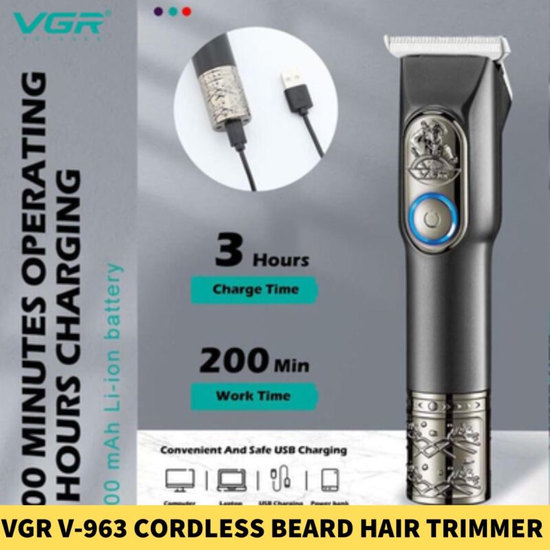 VGR V-963 Cordless Beard Hair Trimmer for Men in Banglades