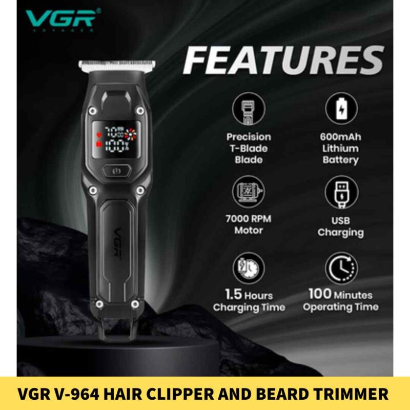 VGR V-964 Hair Clipper and Beard Trimmer for Men