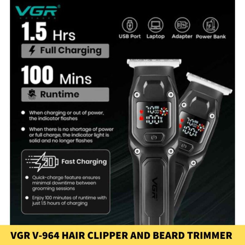 VGR V-964 Hair Clipper and Beard Trimmer for Men in Bangladesh1