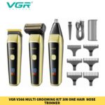 VGR V366 Multi grooming Kit 3in One Hair Beard and Nose Trimmer for Men in BDDF