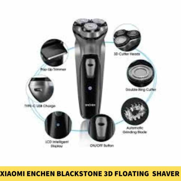 Xiaomi Enchen Blackstone 3D Floating Washable Electric Shaver For Men in BDD