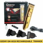 GEEMY GM-6028 Rechargeable Stainless Steel Blade Hair and Beard Trimmer For Men in BB