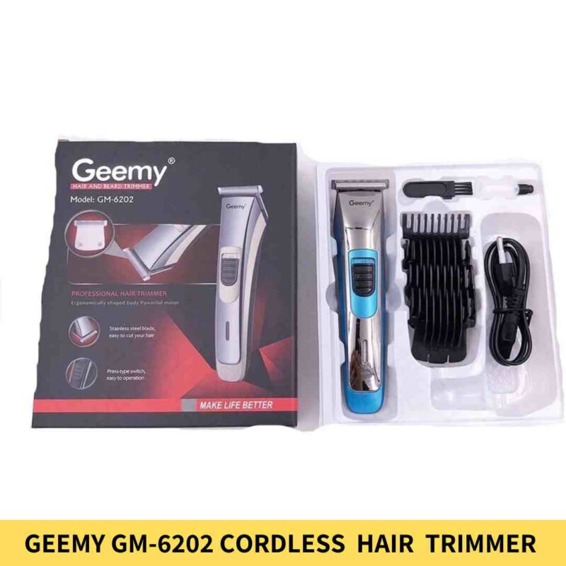 Geemy GM-6202 Cordless Rechargeable Hair Beard Trimmer in BD1