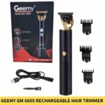 Geemy GM 6605 Hair Clipper Rechargeable Hair Trimmer For Men in BD
