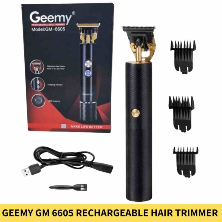 Geemy GM 6605 Hair Clipper Rechargeable Hair Trimmer For Men in BD