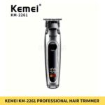 Kemei KM-2261 Rechargeable LCD Screen Professional Hair Trimmer for Men in BD