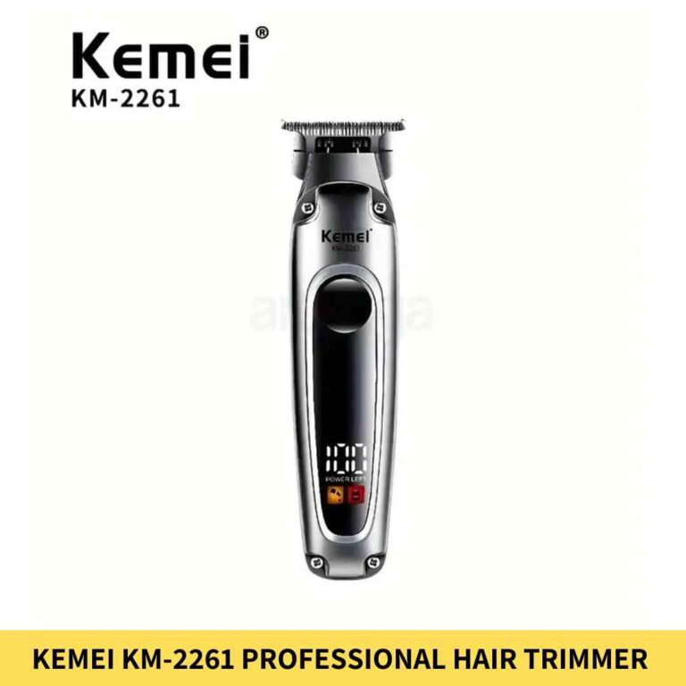 Kemei KM-2261 Rechargeable LCD Screen Professional Hair Trimmer for Men in BD