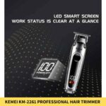 Kemei KM-2261 Rechargeable LCD Screen Professional Hair Trimmer for Men in BD3