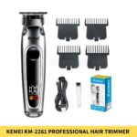 Kemei KM-2261 Rechargeable LCD Screen Professional Hair Trimmer for Men in BDD