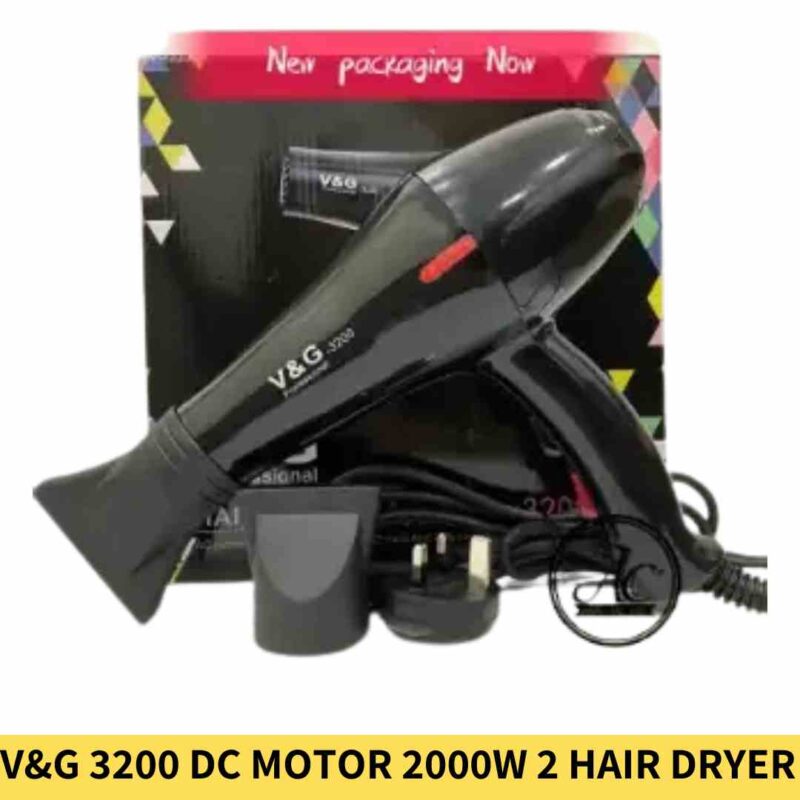 V&G 3200 Dc Motor 2000W 2 Heat & 2 Speed Setting Hair Dryer in BD (2)