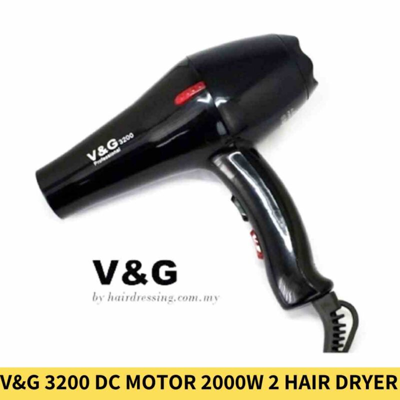 V&G 3200 Dc Motor 2000W 2 Heat & 2 Speed Setting Hair Dryer in BD
