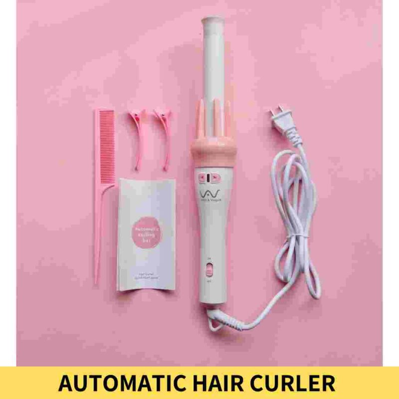 Buy Automatic Hair Curler and Roller Styling Tool in Baby Pink Color Online Trimmer BD