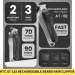 Buy HTC AT 118 Rechargeable Beard Hair Clipper and Trimmer for Men in BD Online Trimmer BD