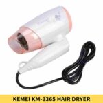 Buy KEMEI KM 3365 Hot And Normal Air Foldable Hair Dryer Online Trimmer BD