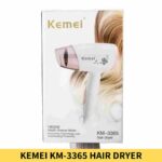 Buy KEMEI KM 3365 Hot And Normal Air Foldable Hair Dryer Online Trimmer BD