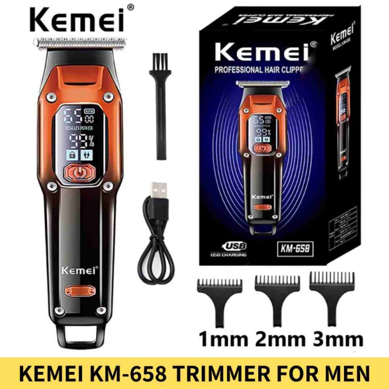 Buy KEMEI KM 658 Hair Beard Shaver Trimmer For Men in Bangladesh Online, Kemei Hair Trimmer, KM 658 Beard Trimmer, Men Grooming Kit, Electric Trimmer Bangladesh, Professional Hair Trimmer, Trimmer BD
