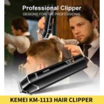 Buy Kemei KM 1113 Hair Clipper, Beard Trimmer for Men in Bangladesh, Kemei KM 1113 Trimmer Price in BD, Hair and Beard Clipper Online, Rechargeable Kemei Trimmer Bangladesh, Professional Grooming Kit for Men BD, Trimmer BD