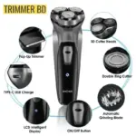 ENCHEN Blackstone electric shaver with rotary heads and grooming feature details