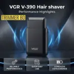 VGR-V-390-hair-shaver-with-performance-highlights-and-product-features.