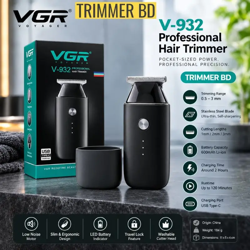 VGR V-932 Pocket Trimmer for Men in Bangladesh Online Trimmer BD