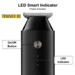 VGR black hair trimmer with LED smart indicator and power button