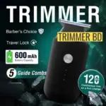 VGR hair trimmer featuring 600mAh battery and travel lock function